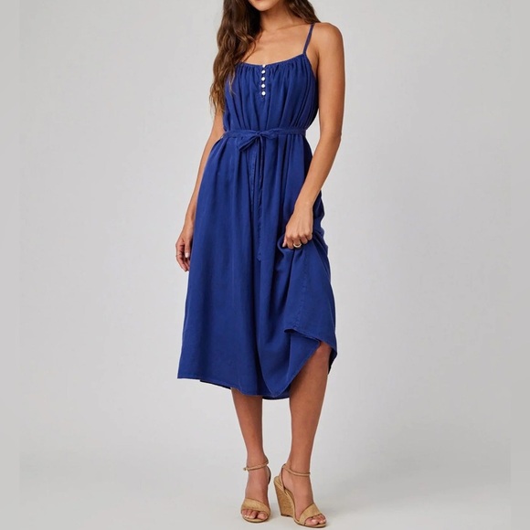 Bella Dahl Dresses & Skirts - Bella Dahl Flowy Cami Dress - Navy Coast